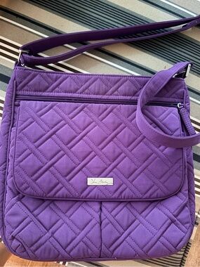 Vera Bradley Purple Quilted Crossbody Shoulder Bag